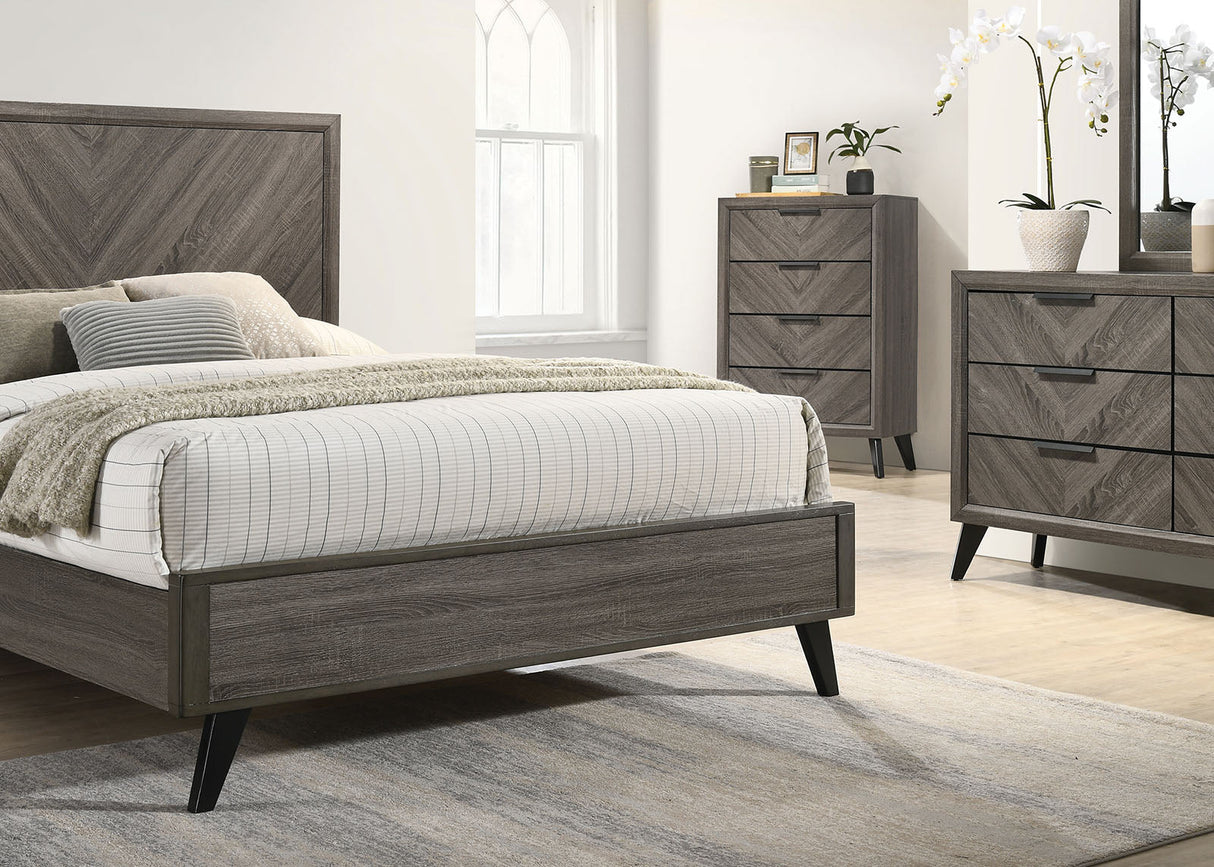 Vagan Gray King Bed by Furniture of America at Eve Furniture