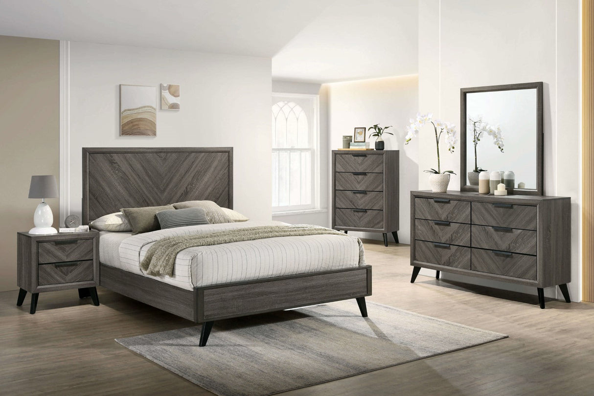 Vagan Gray King Bed by Furniture of America at Eve Furniture