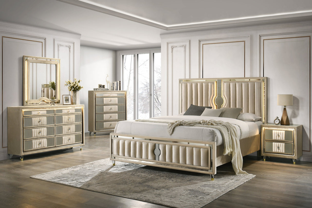 Venetian Beige Bedroom Set by Happy Homes at Eve Furniture
