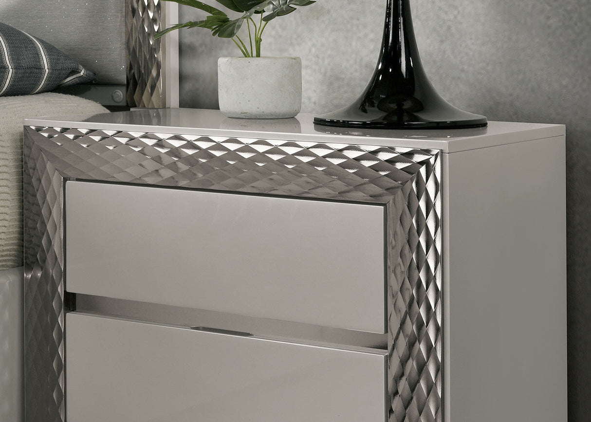 Ventnor Gray Nightstand by Furniture of America at Eve Furniture