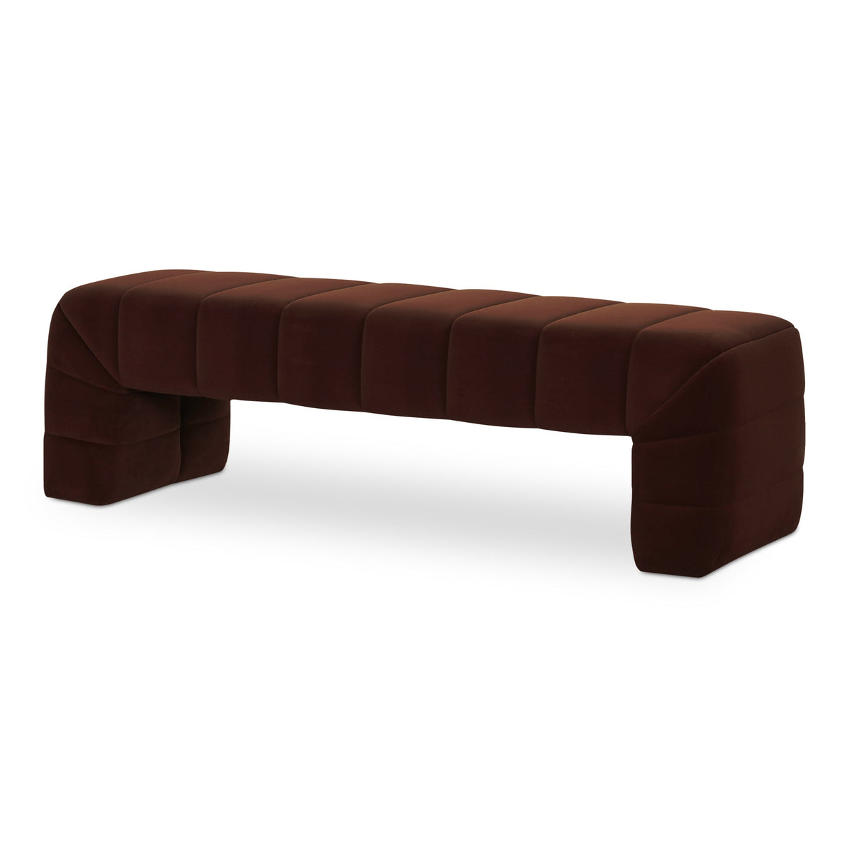 Verity Warm Brown Bench by Moe's Home at Eve Furniture