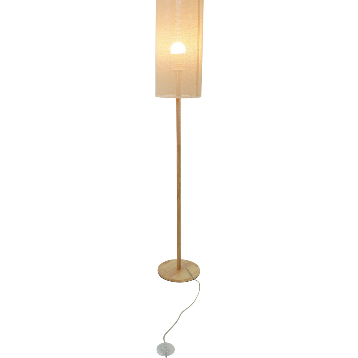 Vialux Floor Lamp - Oak and Natural by Ashcroft Imports at Eve Furniture