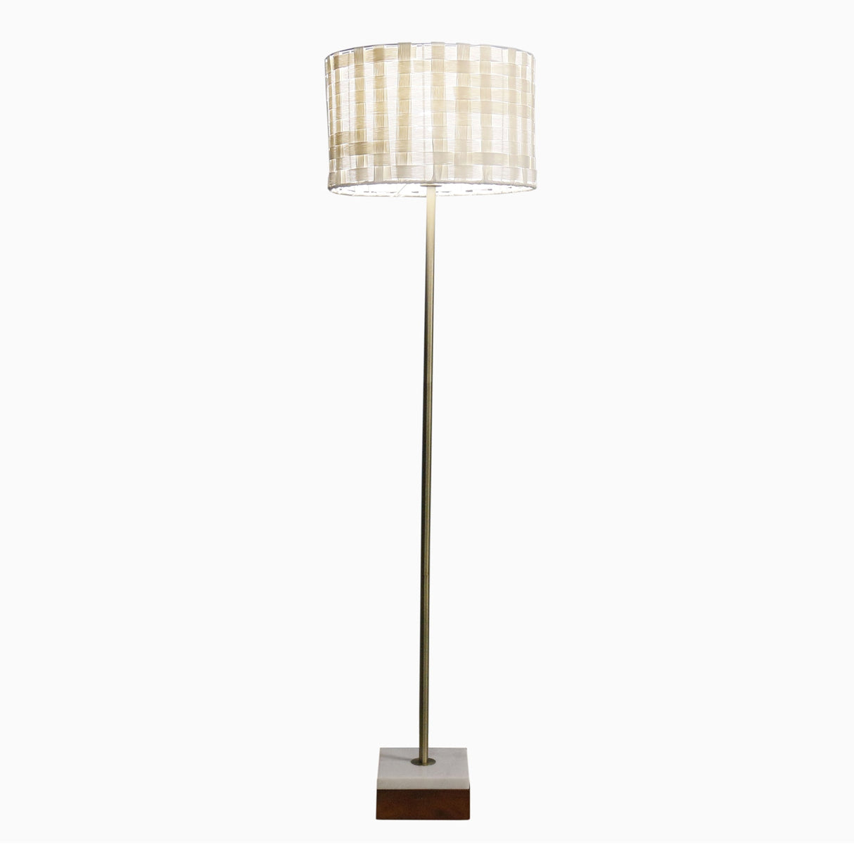 Viora Marble Base Floor Lamp - Dark Brown and White by Ashcroft Imports at Eve Furniture