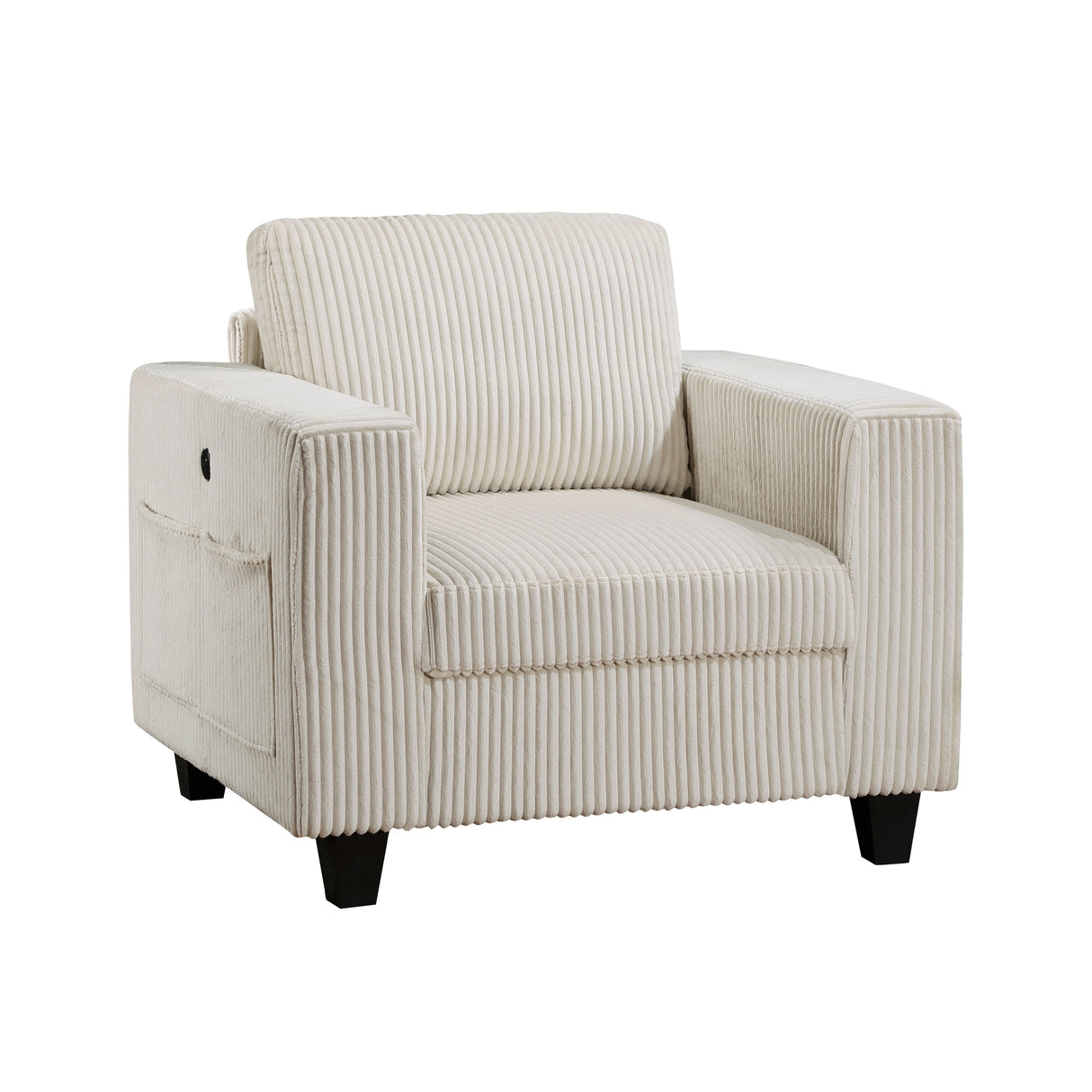 Walterboro Beige Chair with Storage Pouches by Homelegance at Eve Furniture