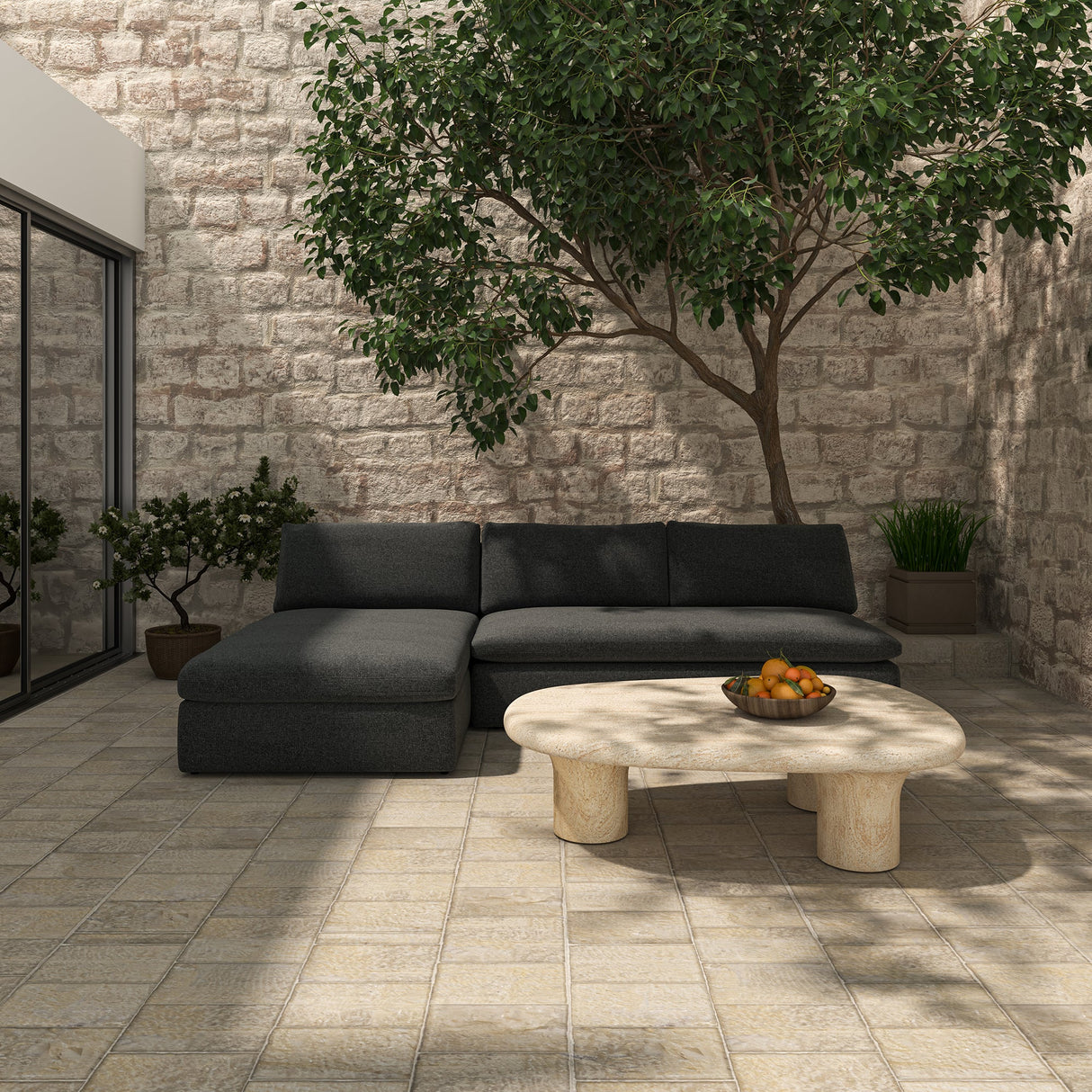 Warby Beige Outdoor Coffee Table by Moe's Home at Eve Furniture