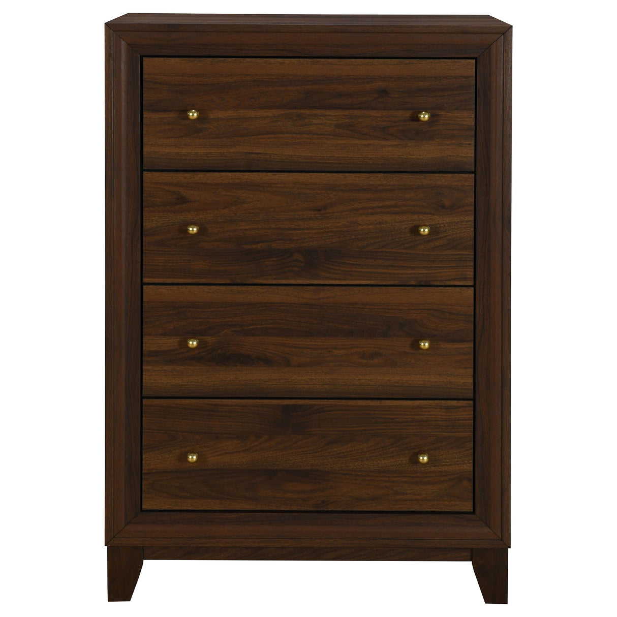 Welsley Walnut 4-drawer Chest of Drawers by Coaster at Eve Furniture