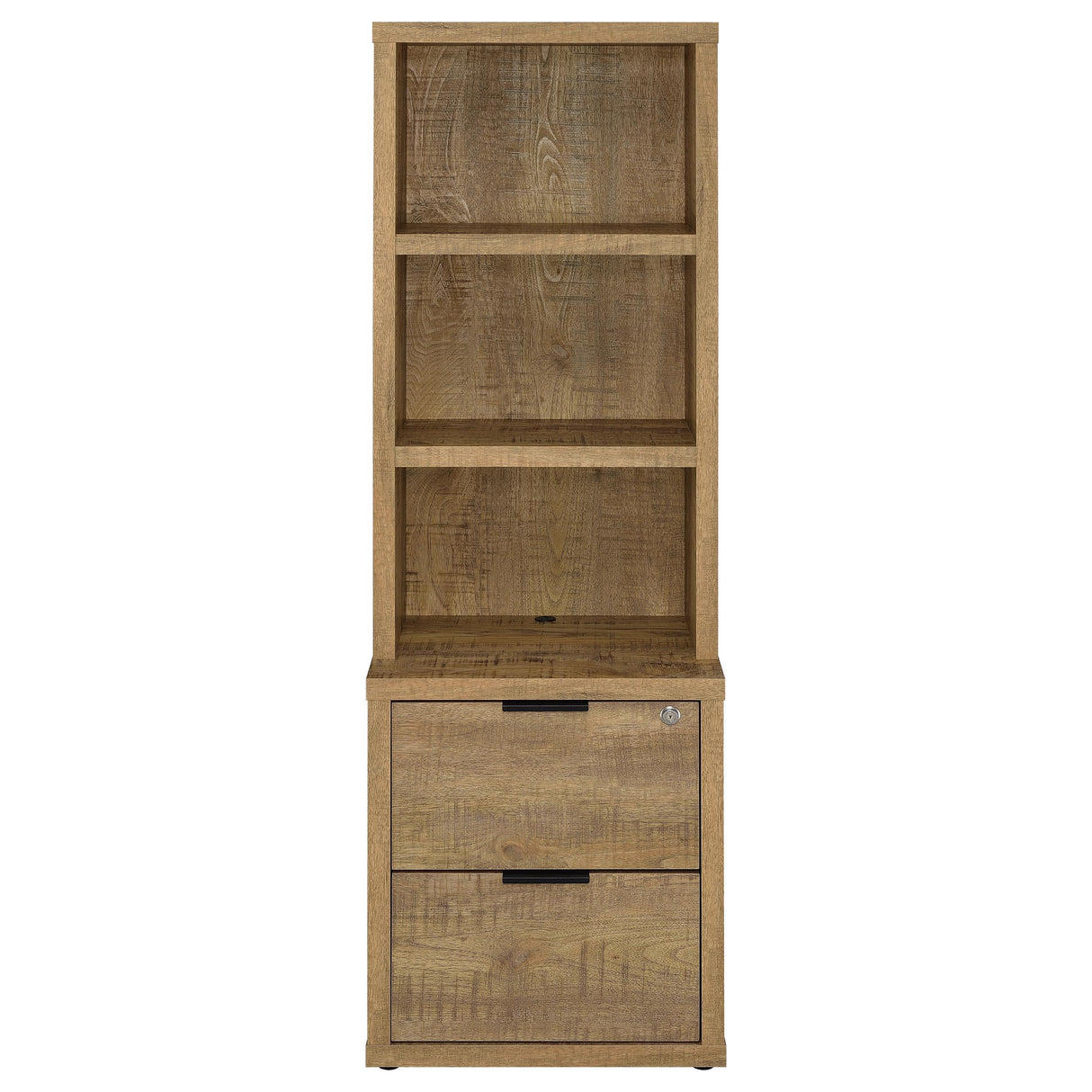 Westpark Mango 3-Shelf Bookcase with Lockable Drawer and USB Ports by Coaster at Eve Furniture