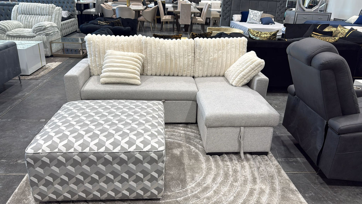 Nori Beige Sofa Chaise by New Era Innovations at Eve Furniture