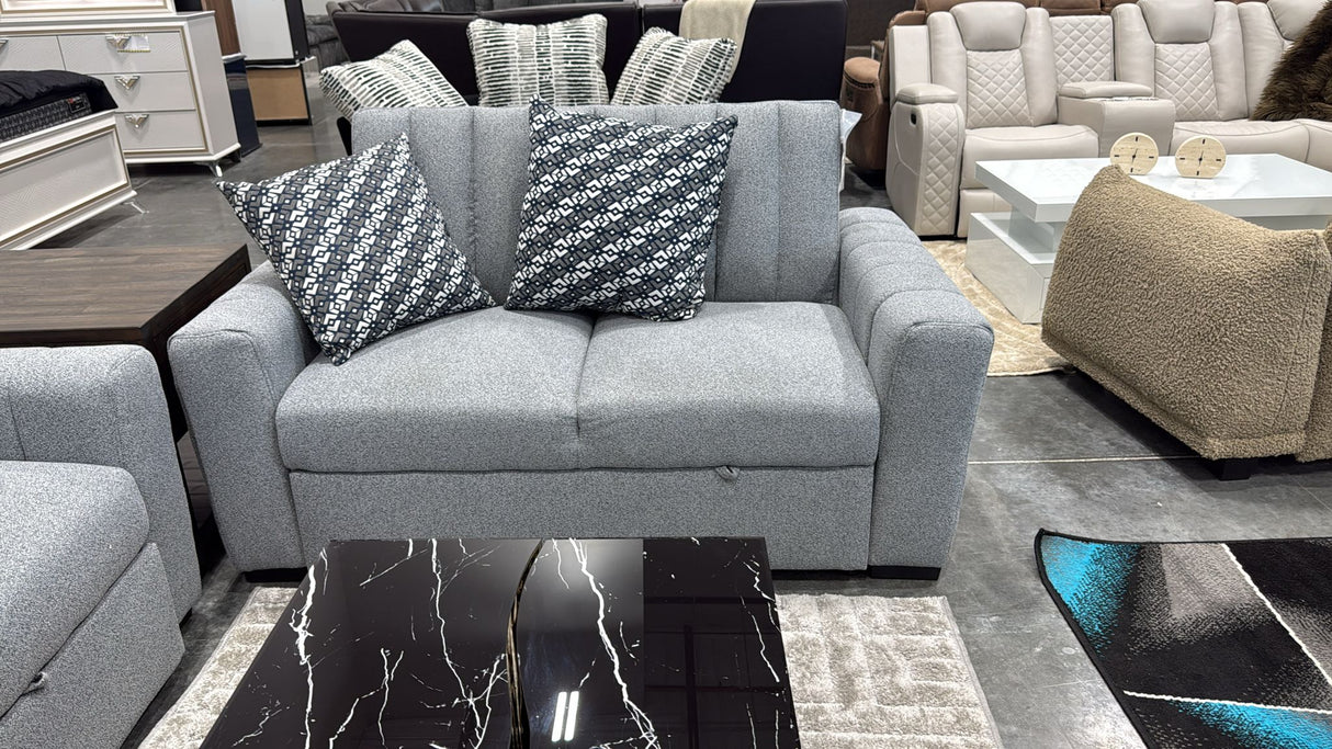 Zaira Grey Sofa & Loveseat by New Era Innovations at Eve Furniture