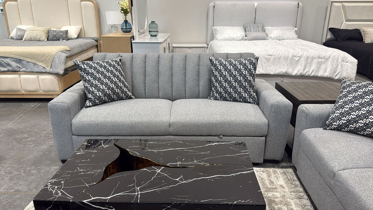 Zaira Grey Sofa & Loveseat by New Era Innovations at Eve Furniture