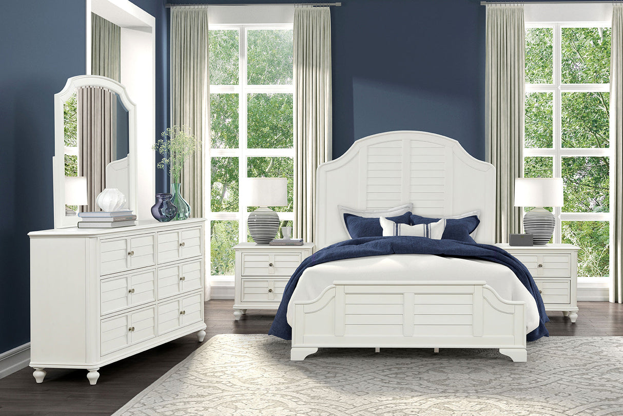 Whitehaven Antique White Queen Bed by Furniture of America at Eve Furniture