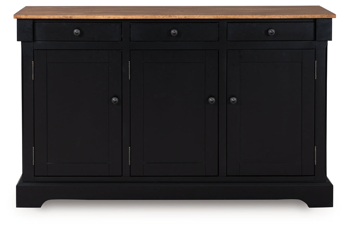 Wildenauer Brown/Black Dining Buffet by Ashley at Eve Furniture