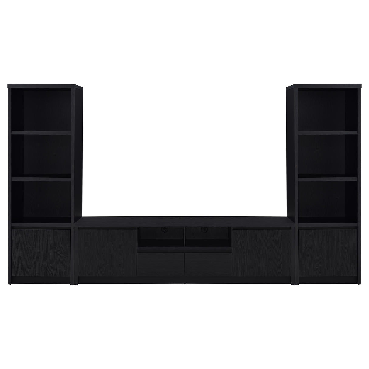 Winfield Black 3-Piece Entertainment Center 78-inch TV Stand by Coaster at Eve Furniture