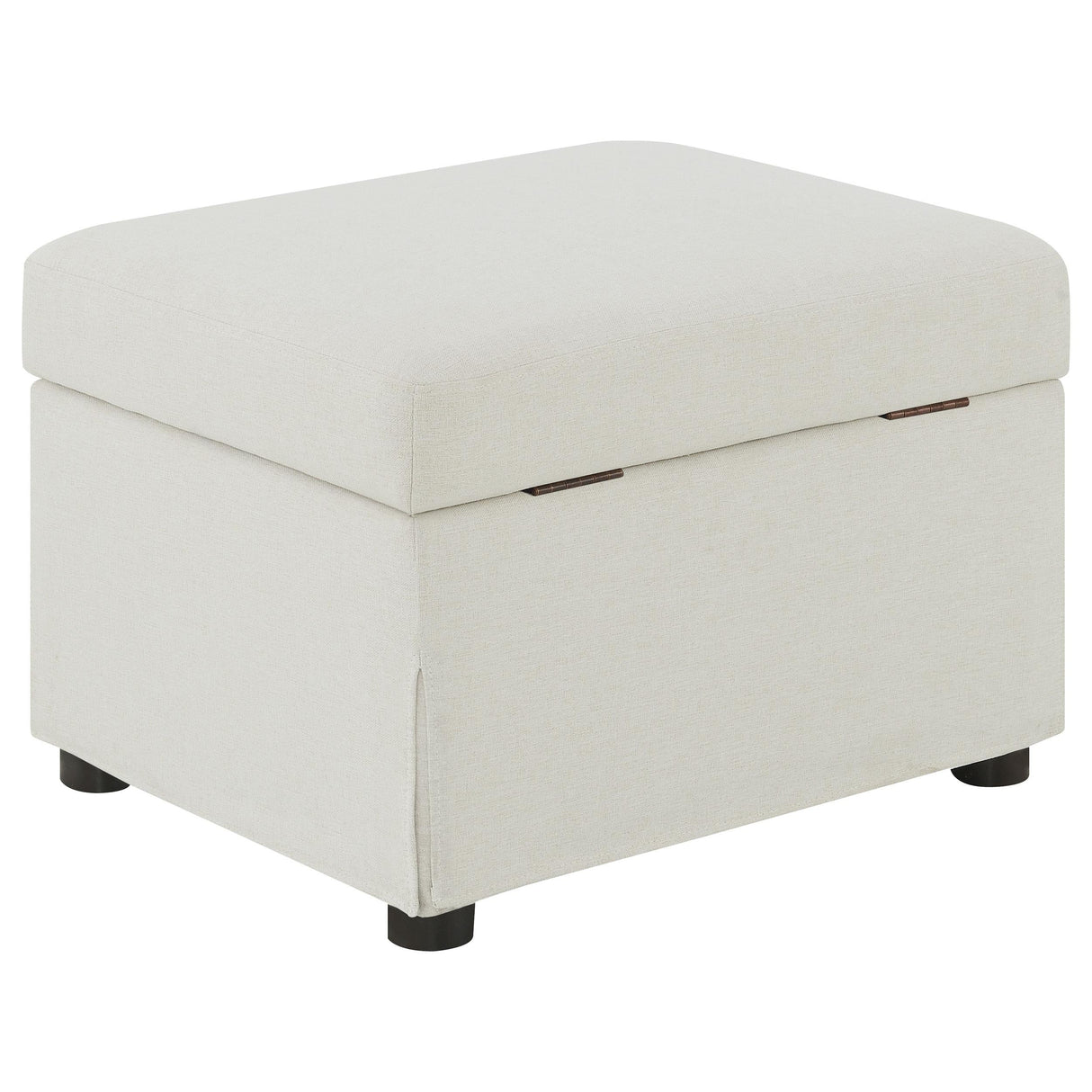Winter Beige Upholstered Hydraulic Lift Top Storage Ottoman by Coaster at Eve Furniture