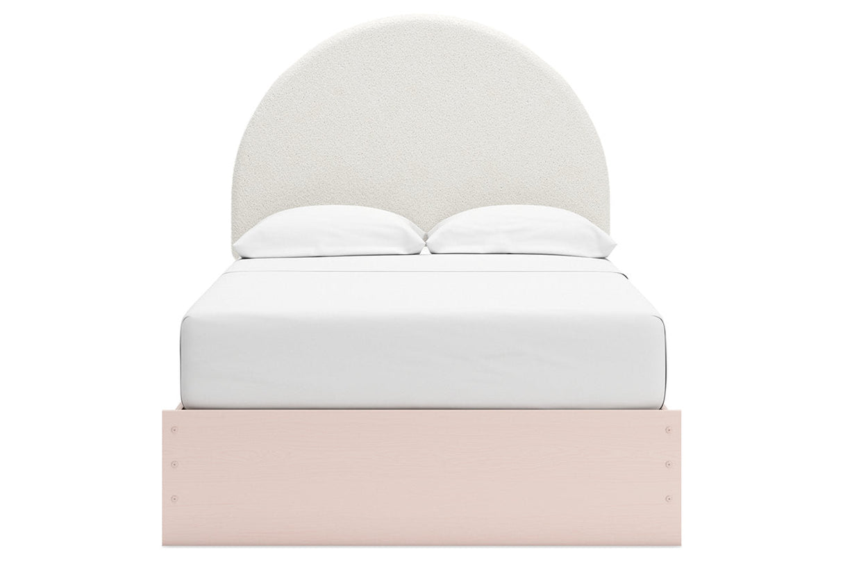 Wistenpine Blush Upholstered Youth Panel Bedroom Set by Ashley at Eve Furniture