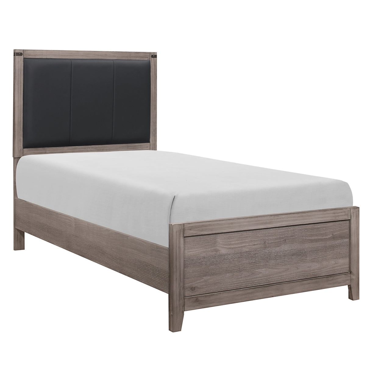 Woodrow Brownish Gray Twin Panel Bed by Homelegance at Eve Furniture