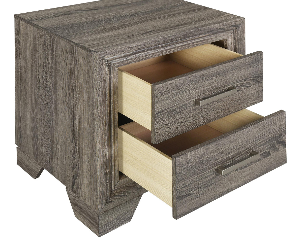 Wright Brown Oak 2-Drawer Nightstand by Coaster at Eve Furniture