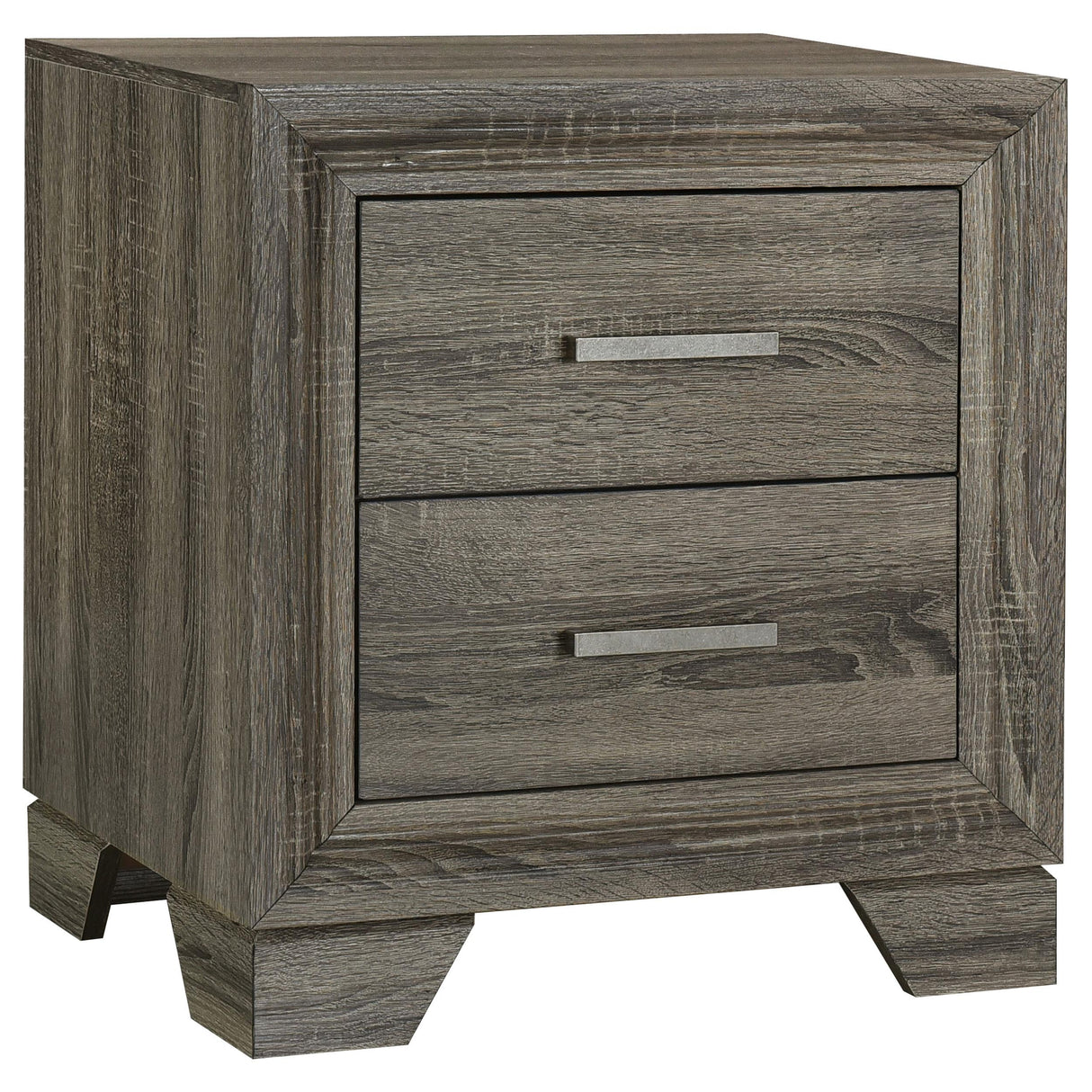 Wright Brown Oak 2-Drawer Nightstand by Coaster at Eve Furniture