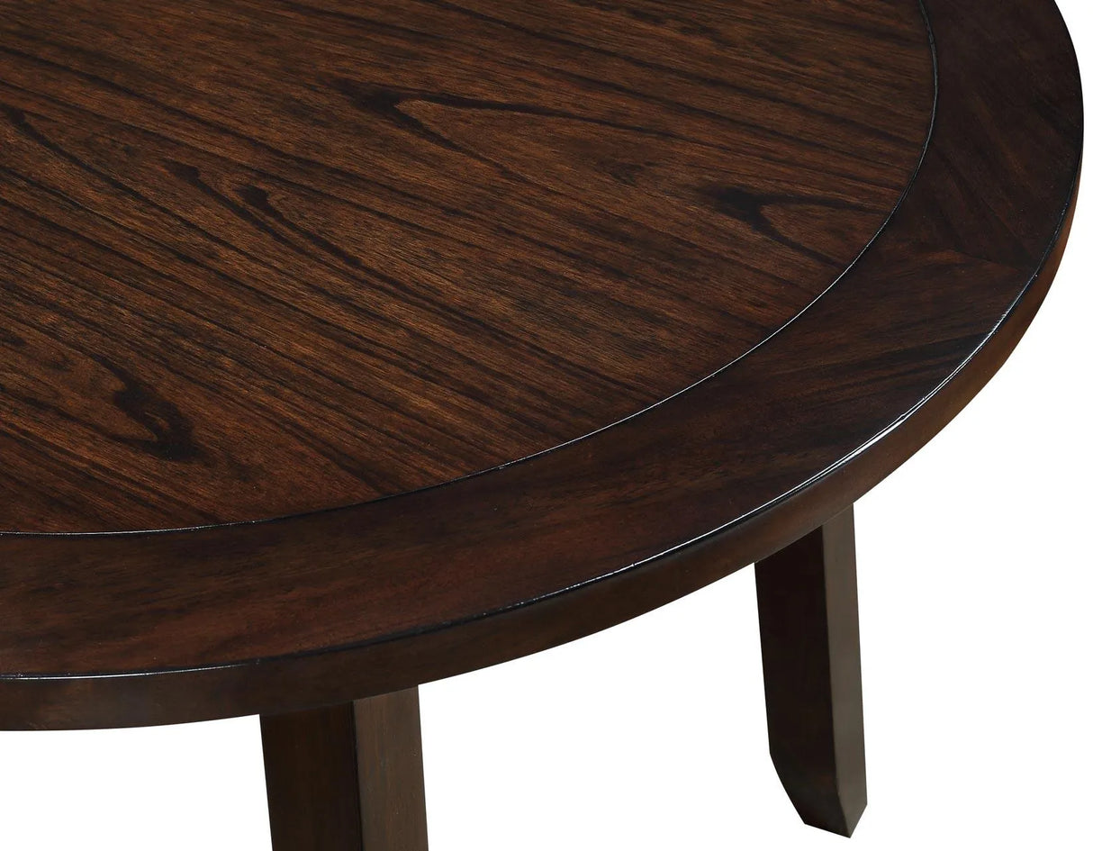 Yorktown Espresso 5-Piece Round Dining Room Set by Steve Silver at Eve Furniture