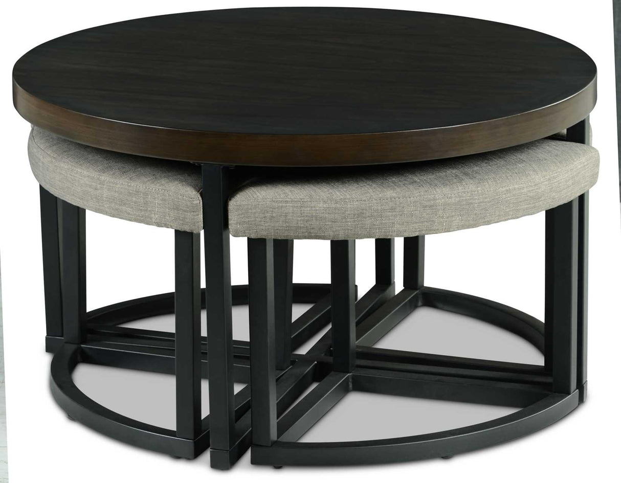Yukon Coffee Table with Stools by Steve Silver at Eve Furniture