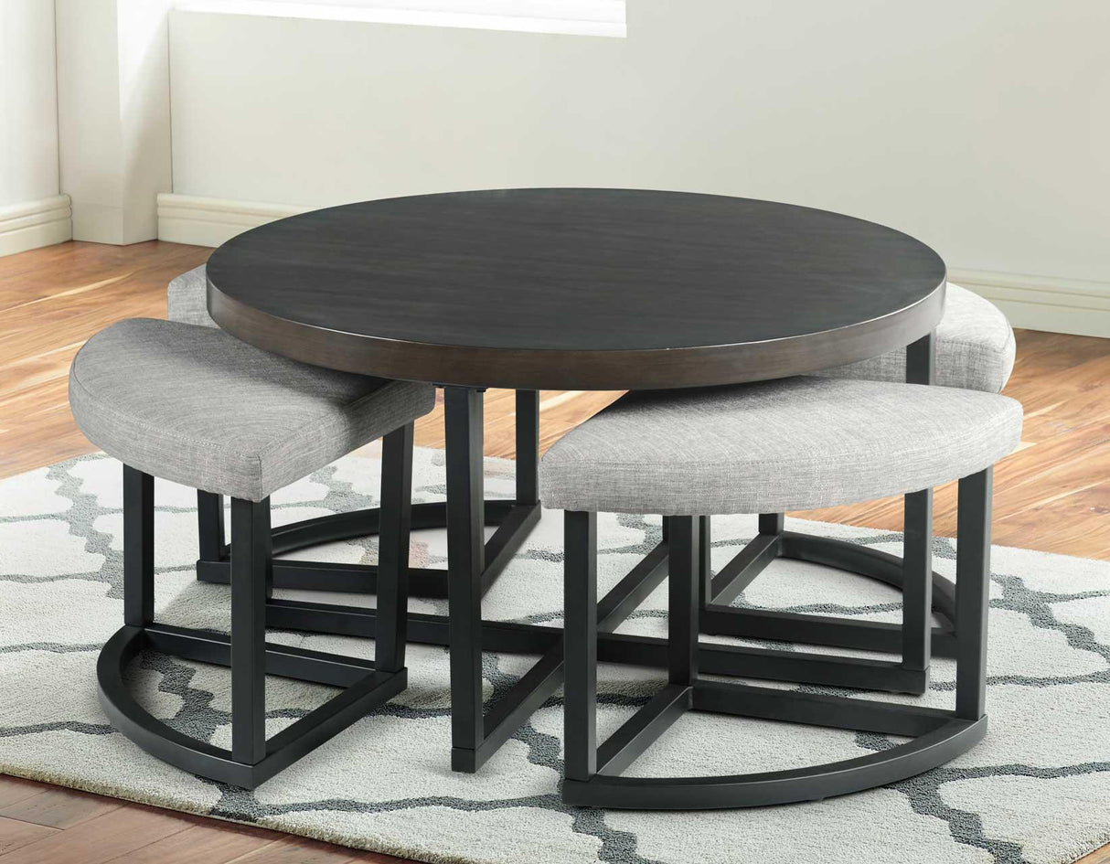 Yukon Coffee Table with Stools by Steve Silver at Eve Furniture