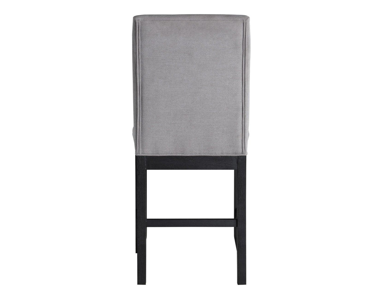 Yves 24″ Counter Stool, Grey Upholstered, Set of 2 by Steve Silver at Eve Furniture