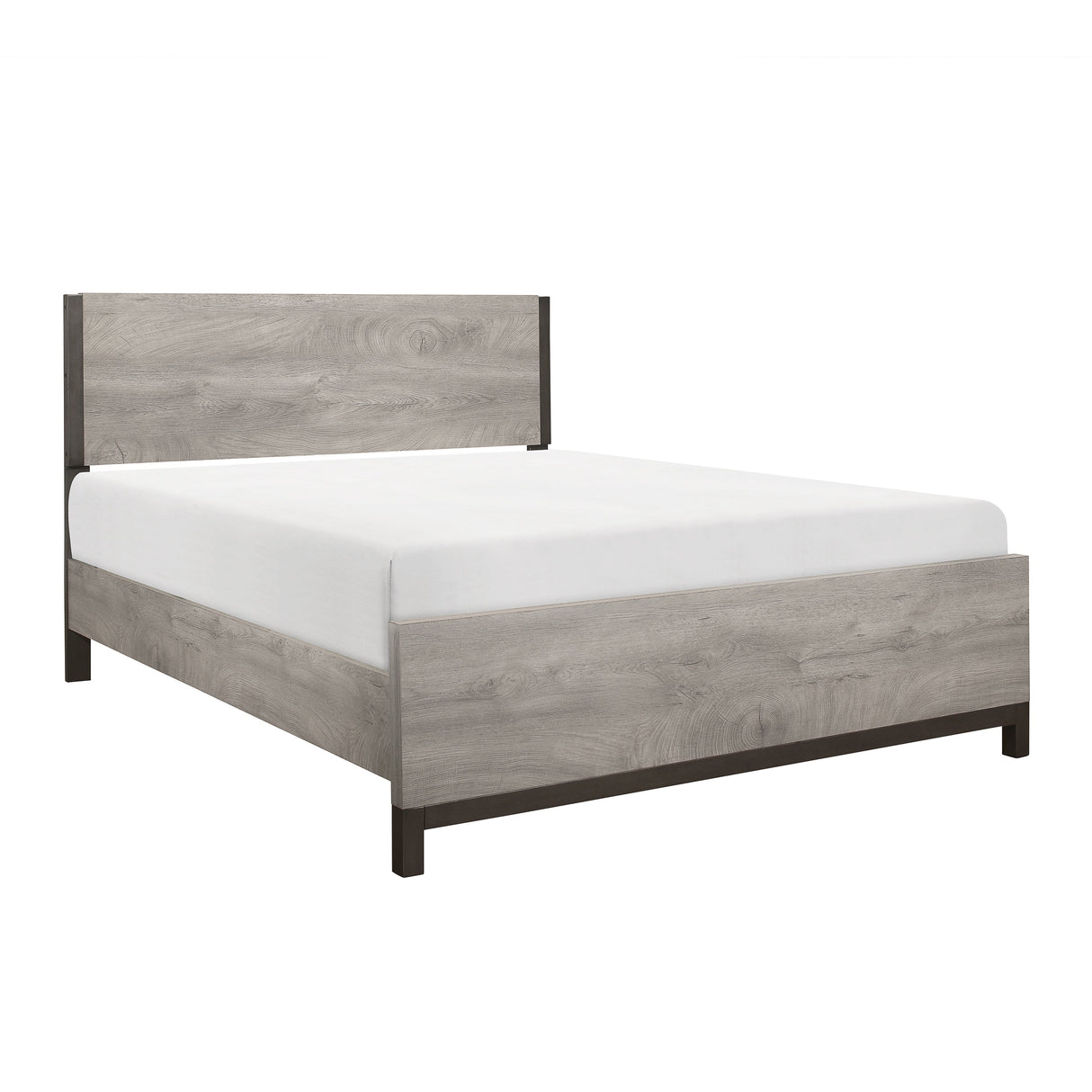 Zephyr Light Gray Queen Panel Bed by Homelegance at Eve Furniture