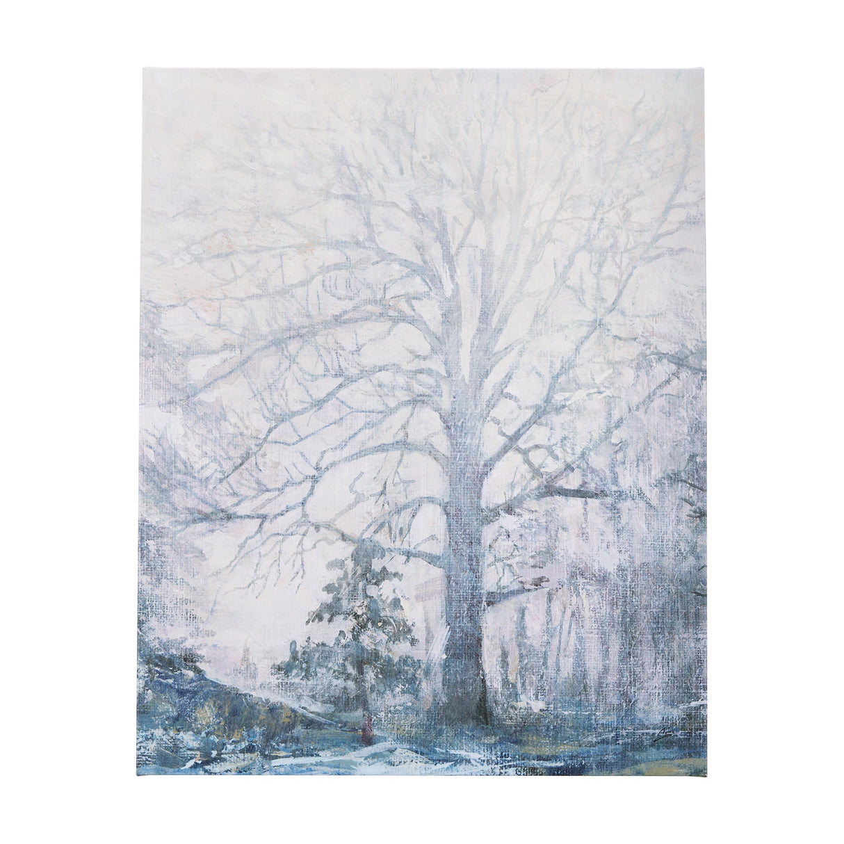 A Fresh Winter Morning I by Mercana Studio a Hand Embellished Textured Canvas by Mercana at Eve Furniture