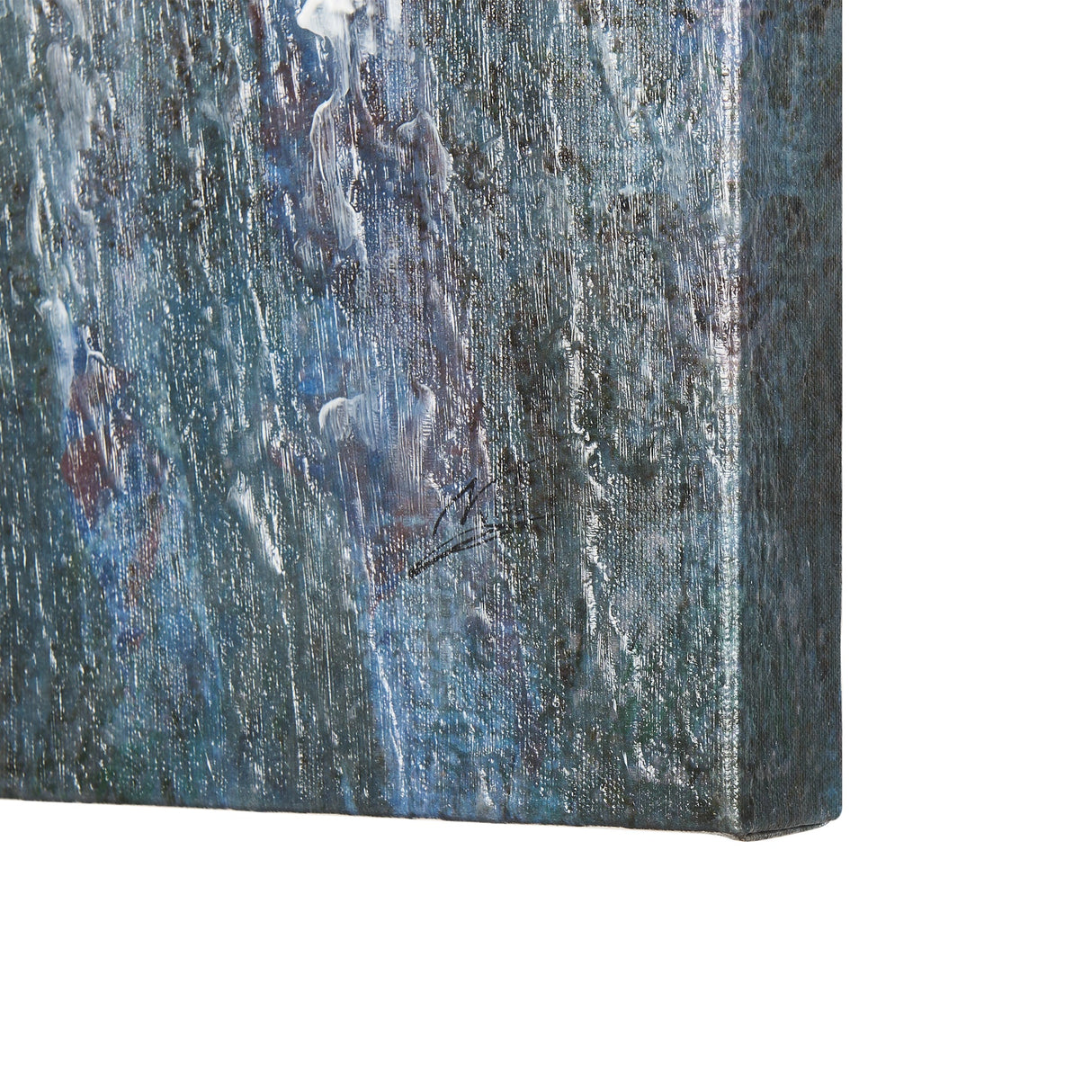 A Fresh Winter Morning II by Mercana Studio a Hand Embellished Textured Canvas by Mercana at Eve Furniture