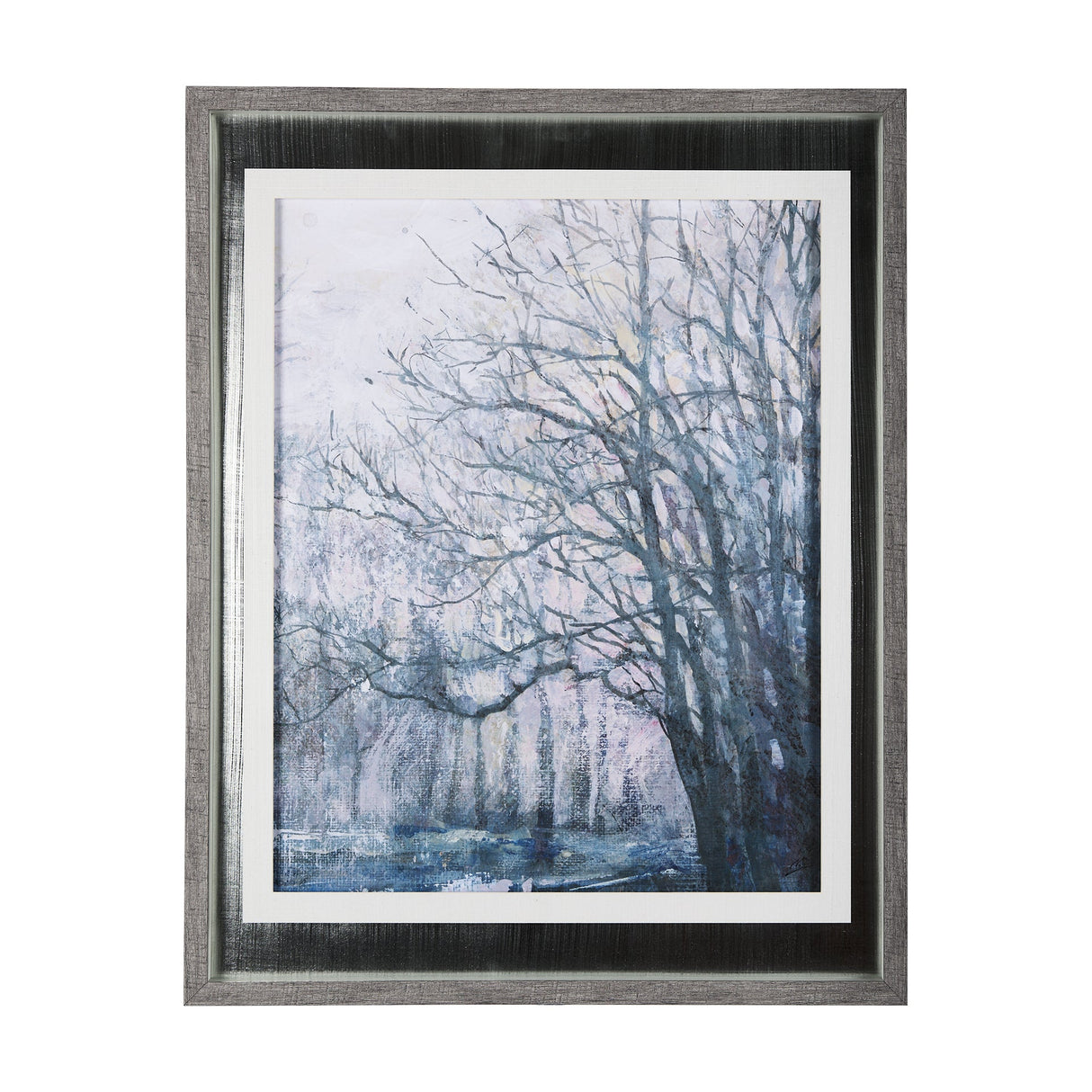 A Fresh Winter Morning II by Mercana Studio Hand Embellished Framed Art Print Matted under Glass by Mercana at Eve Furniture