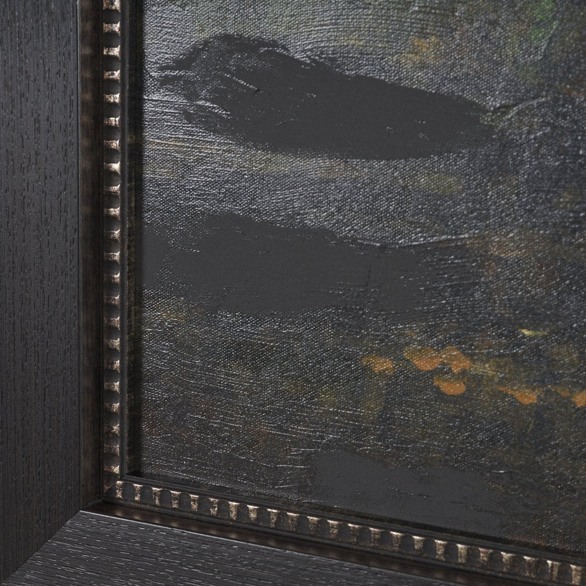A River Landscape with Storks by Charles-Francois Daubigny Textured Framed Artwork Matted by Mercana at Eve Furniture