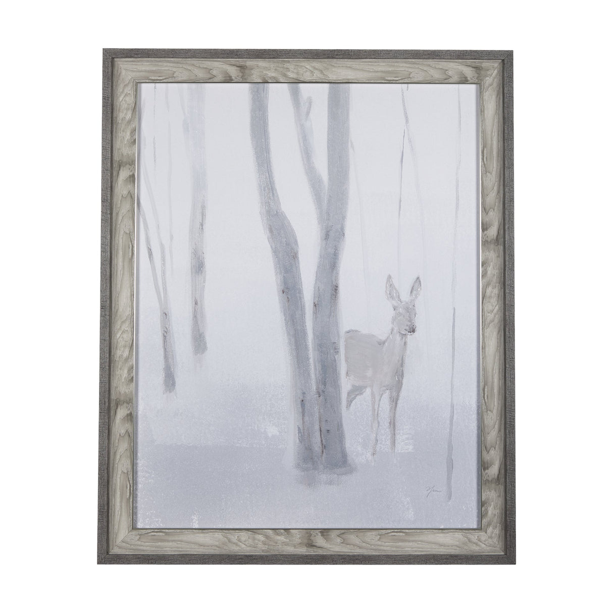 A Winter Day in Forest I by Mercana Studio Hand Embellished Framed Art Print Matted under Glass by Mercana at Eve Furniture