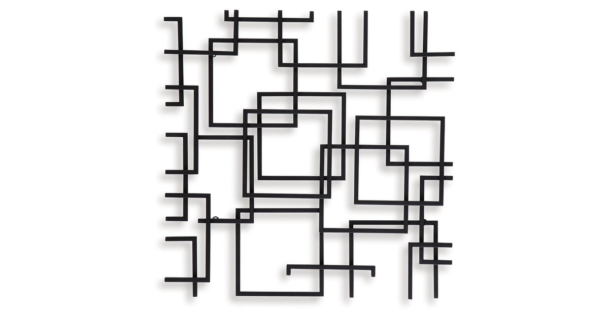 Aadanton Black Wall Decor by Ashley at Eve Furniture