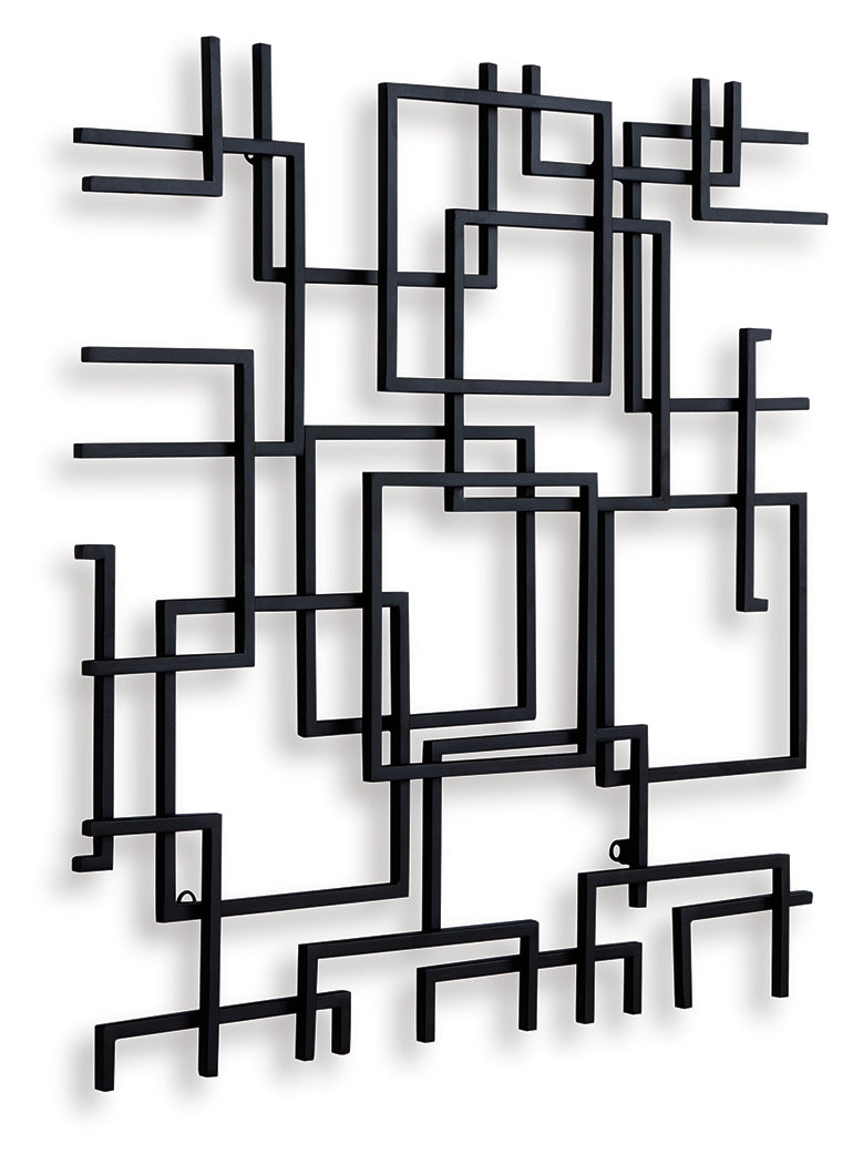 Aadanton Black Wall Decor by Ashley at Eve Furniture