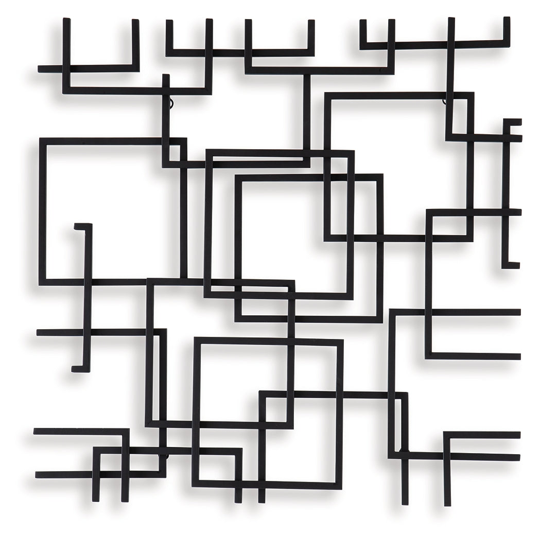 Aadanton Black Wall Decor by Ashley at Eve Furniture