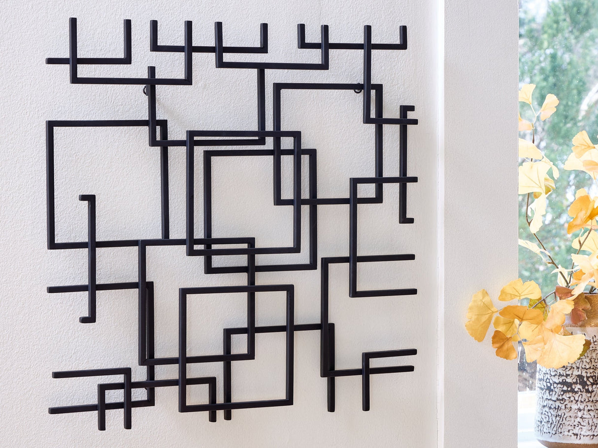 Aadanton Black Wall Decor by Ashley at Eve Furniture