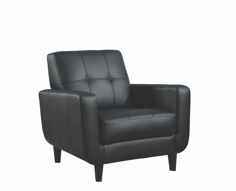 Aaron Black Padded Seat Accent Chair by Coaster at Eve Furniture