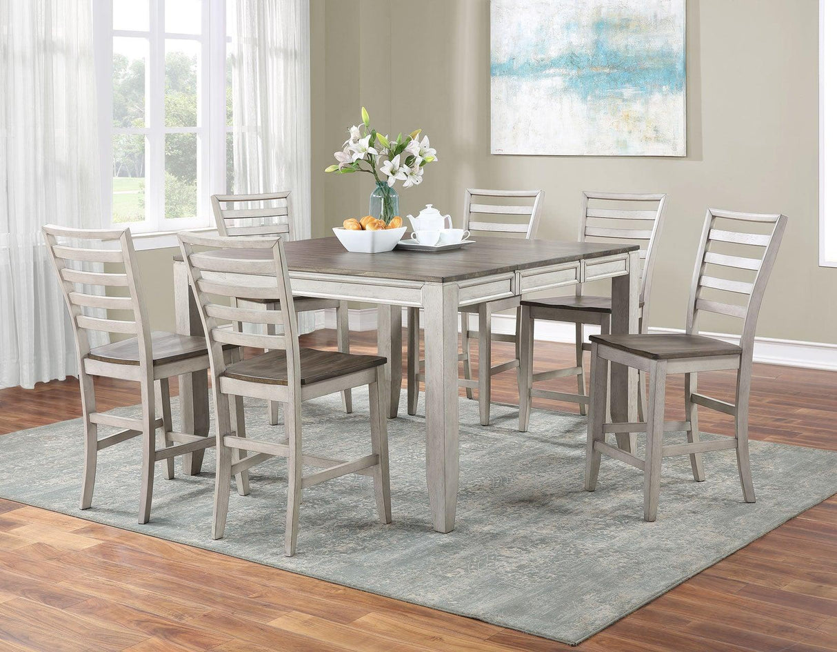 Abacus 5-Piece Counter Dining Set(Counter Table & 4 Counter Chairs) by Steve Silver at Eve Furniture