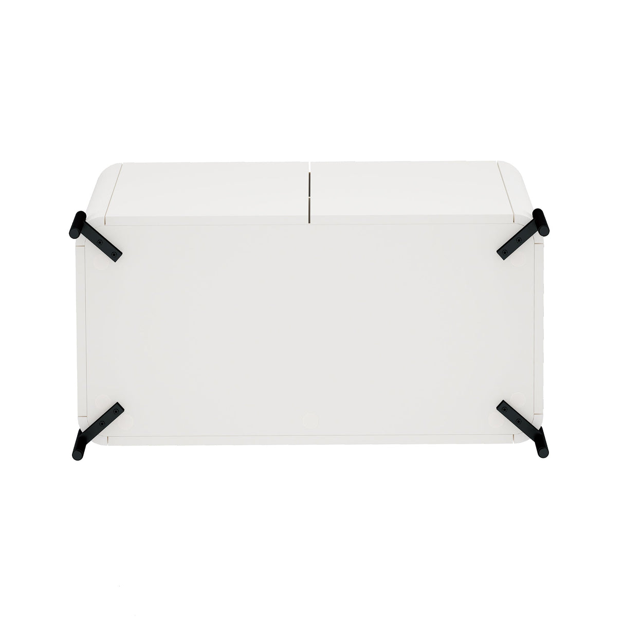 Abbey Accent Cabinet in Maple and Off White by Manhattan Comfort at Eve Furniture