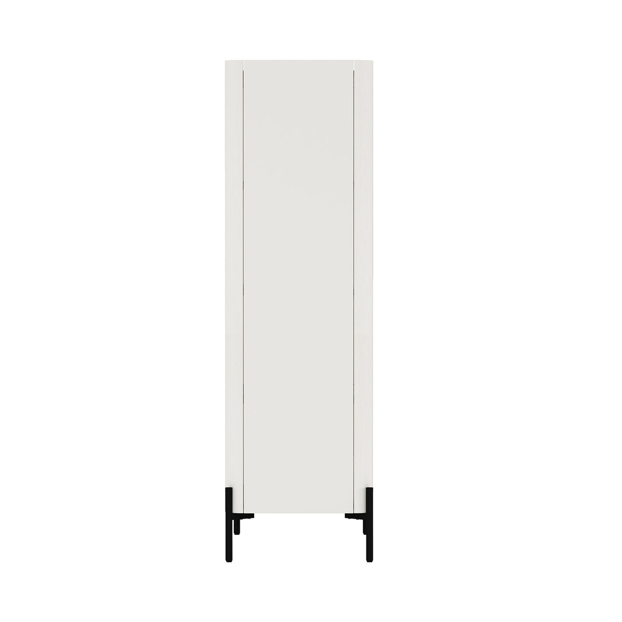 Abbey Décor Glass Cabinet in Maple and Off White by Manhattan Comfort at Eve Furniture
