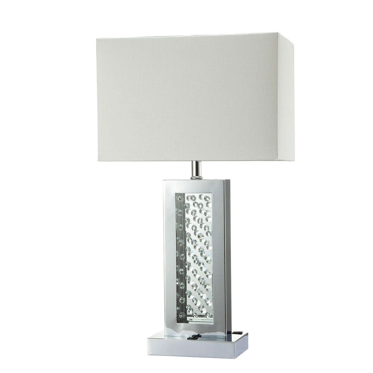 Abbi Chrome Table Lamp by Furniture of America at Eve Furniture