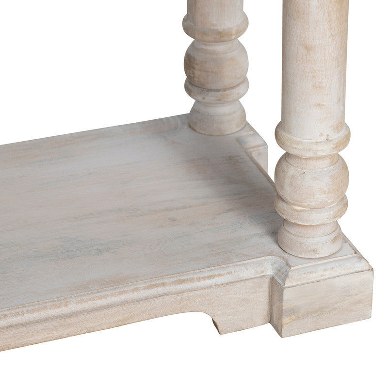 Abbott Cream/White Console Table by Crestview at Eve Furniture
