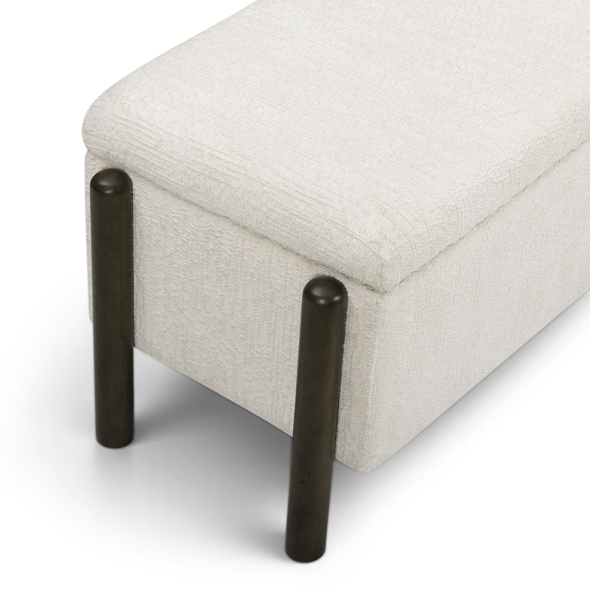 Abby 52" Nubby Fabric Storage Bench by TOV Furniture at Eve Furniture