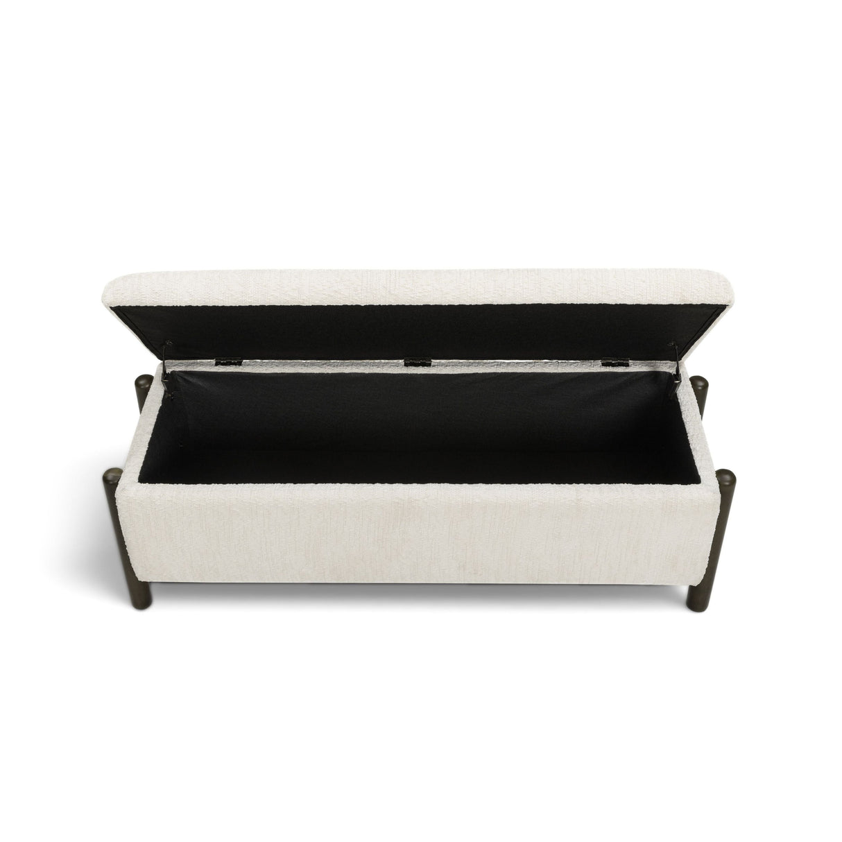 Abby 52" Nubby Fabric Storage Bench by TOV Furniture at Eve Furniture