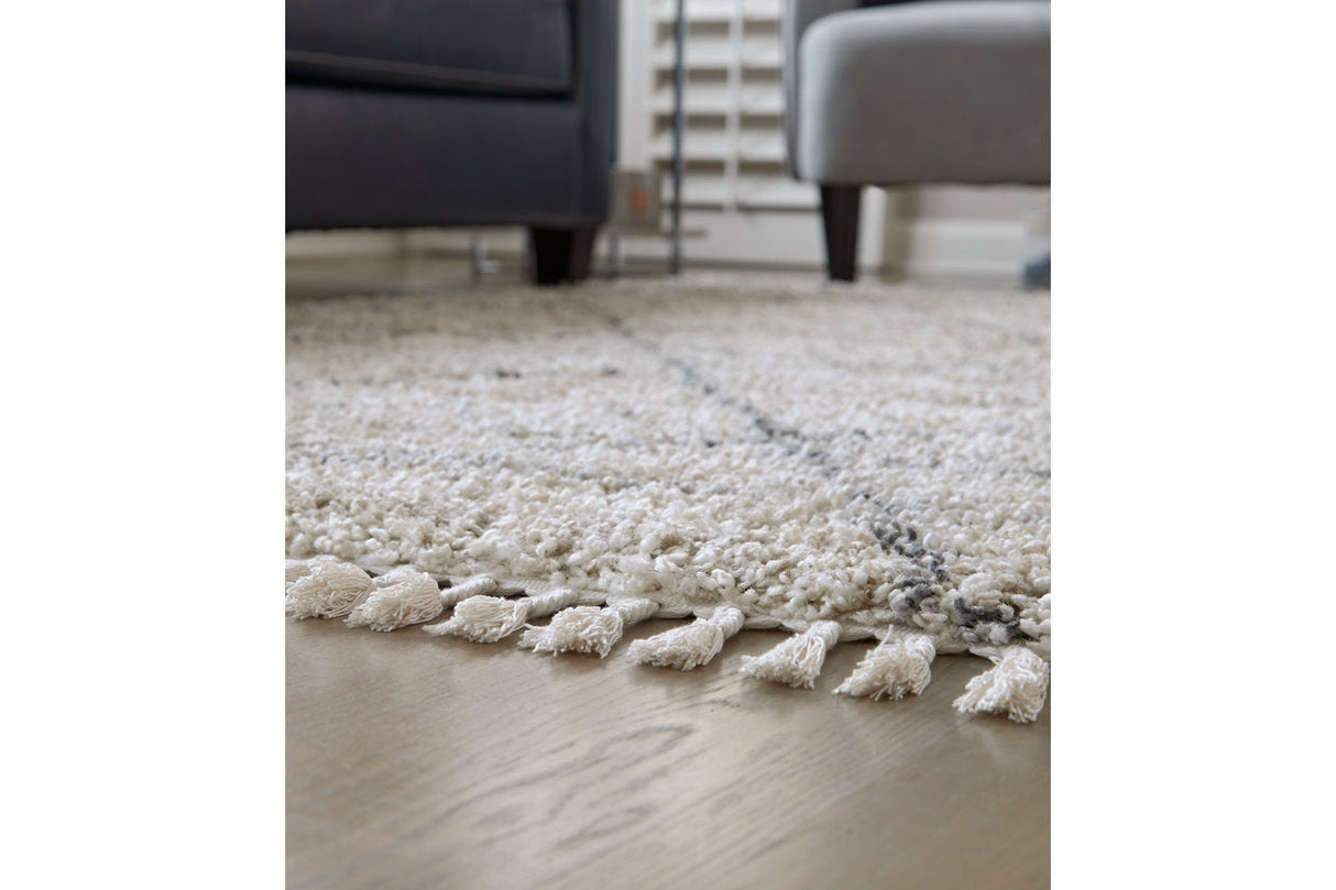 Abdalah Beige/Gray 5' x 7' Rug by Ashley at Eve Furniture