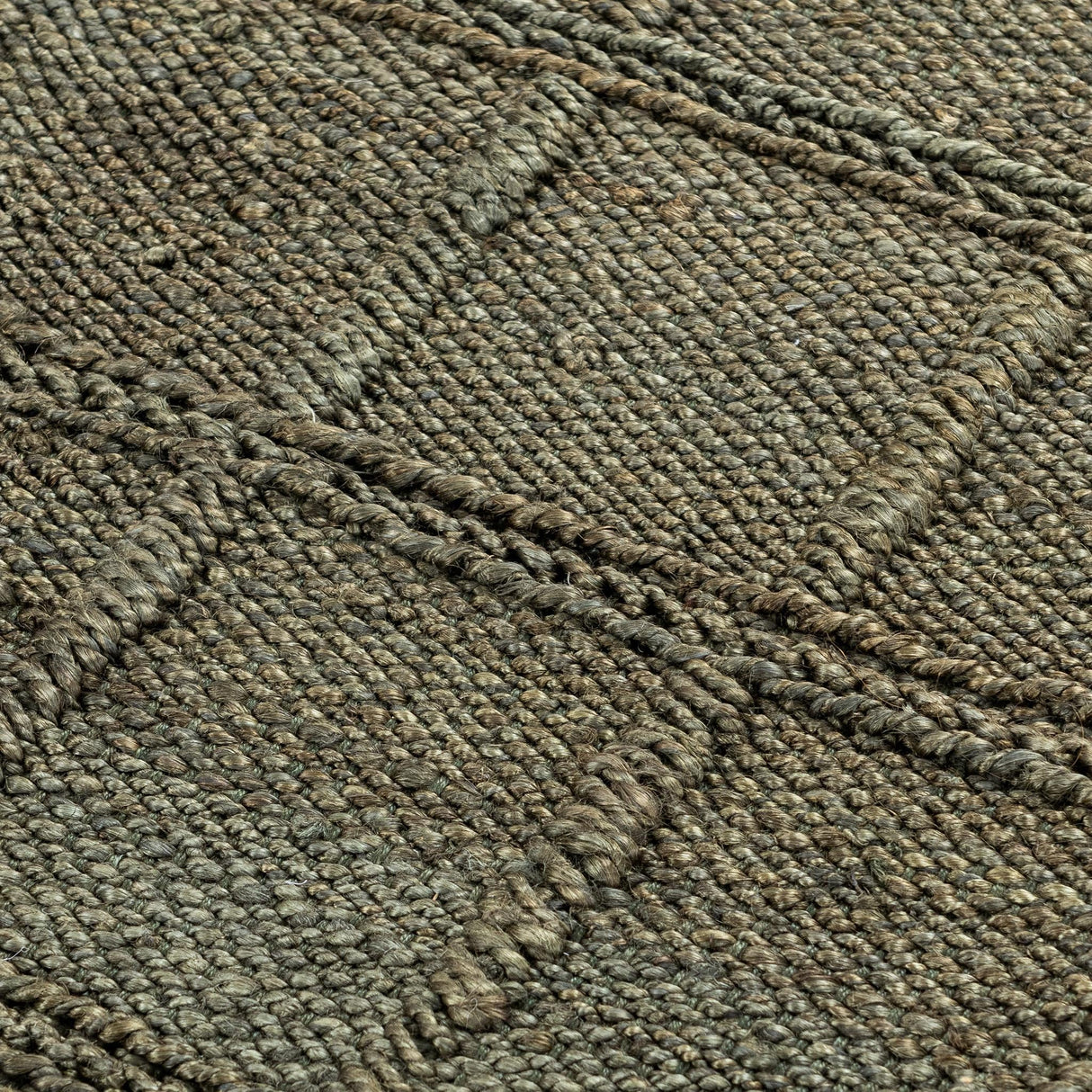 Aberdeen Jute Olive Green Rug by Classic Home at Eve Furniture