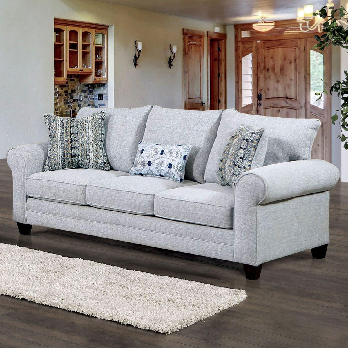 Aberporth Gray Sofa by Furniture of America at Eve Furniture