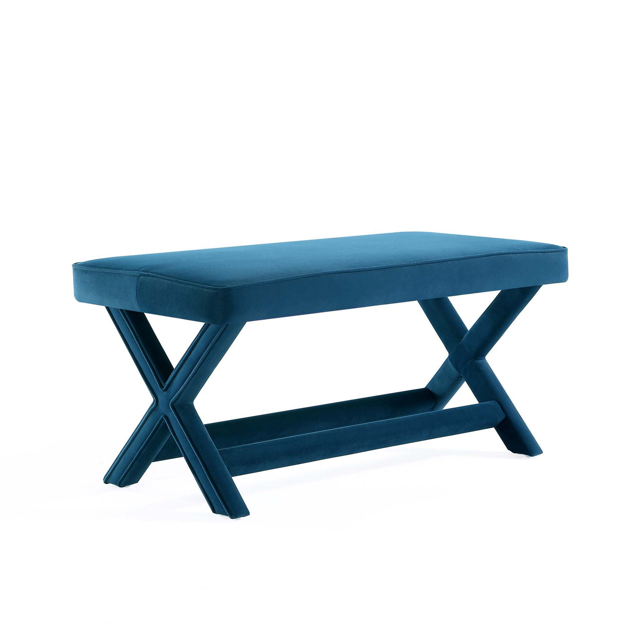 Abigail Double Ottoman Bench in Blue by Manhattan Comfort at Eve Furniture