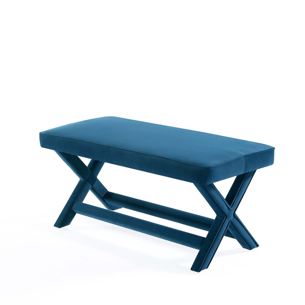 Abigail Double Ottoman Bench in Blue by Manhattan Comfort at Eve Furniture