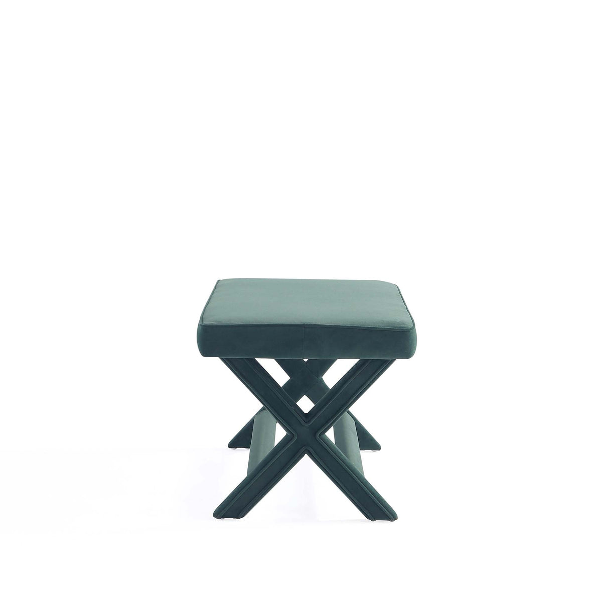 Abigail Double Ottoman Bench in Green by Manhattan Comfort at Eve Furniture